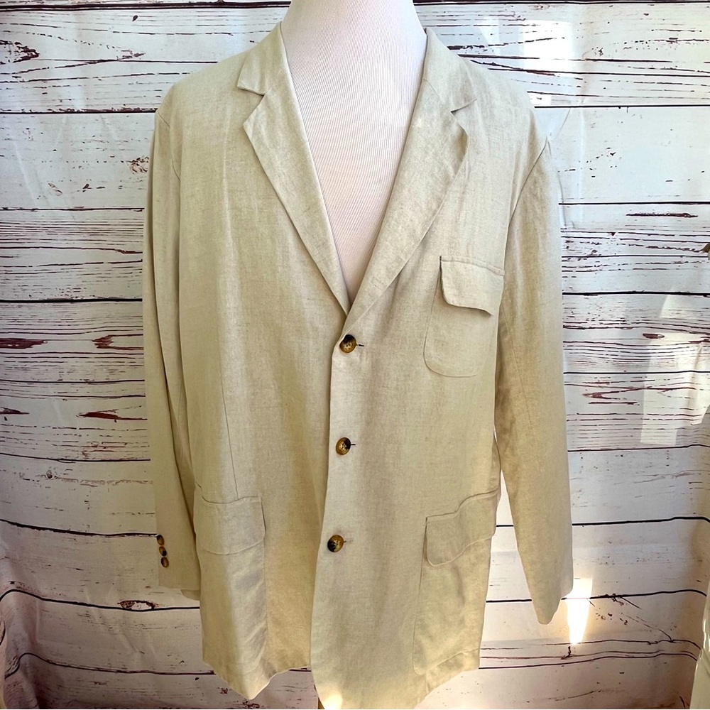 Orvis mens linen sport coat blazer size 52